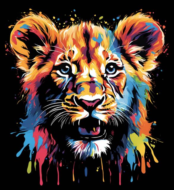 Animal Paint Splatter Apparel Tiger Club