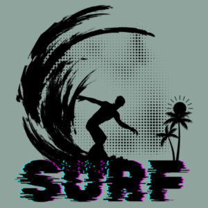 Beach Bum Surfs Up Guys - Womens Crop T-Shirt Design