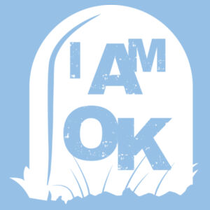 I AM OK Biding Time - Womens Crop T-Shirt Design