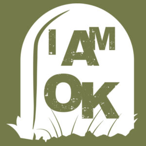 I AM OK Biding Time - Mens Barnard Tank Design