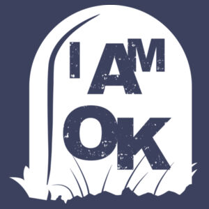 I AM OK Biding Time - Mens Stone Wash Barnard Tank Design