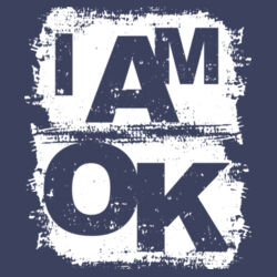 I AM OK - Mens Stone Wash Barnard Tank Design