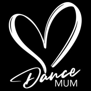 DANCE MUM HEART - Womens Crop T-Shirt Design