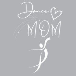 DANCE MUM HEART - Womens Crop T-Shirt Design