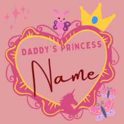 DADDY'S PRINCESS - Personalised Name  - Kids T-Shirt Design