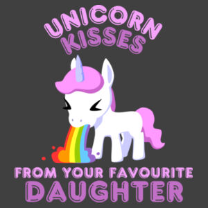 UNICORN KISSES - Mens Stone Wash Barnard Tank Design