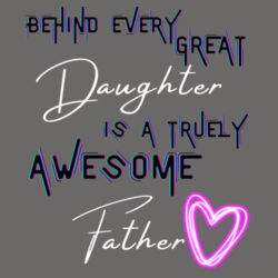 BEHIND EVERY GREAT DAUGHTER - Mens Stone Wash Barnard Tank Design