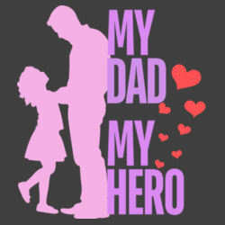 MY DAD MY HERO HEARTS - Mens Stone Wash Barnard Tank Design