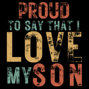 I Love My Son Vintage Sweatshirt Design
