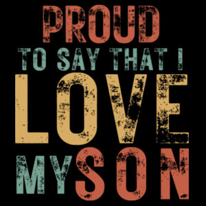 I Love My Son Vintage T-Shirt Design