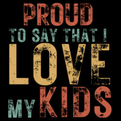 I LOVE MY KIDS VINTAGE - Mens Staple T-Shirt Design