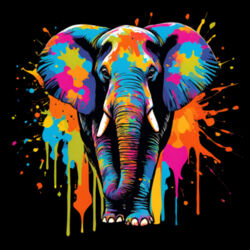 Vibrant Colorful Paint Splatter | Elephant - Kis Barnard Tank Design
