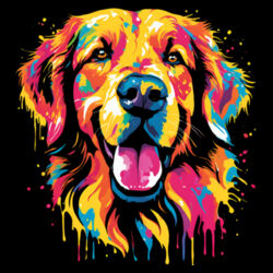 Vibrant Colorful Paint Splatter | Dog - Kids T-Shirt Design