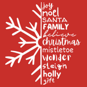Merry Christmas | Snow Flake Joy - Womens Maple T-Shirt Design
