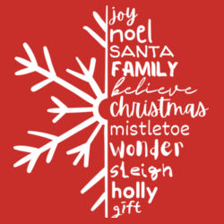 Merry Christmas | Snow Flake Joy - Mens Staple T-Shirt Design