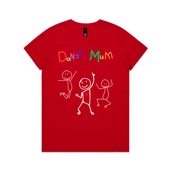 DANCE MUM COLOUR KIDS - Womens Maple T-Shirt Thumbnail