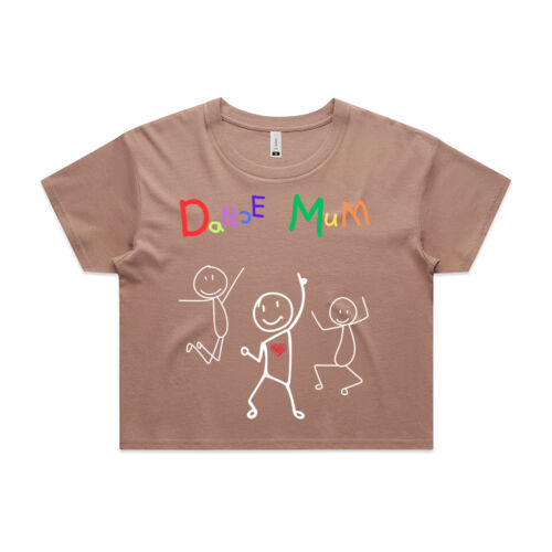 DANCE MUM COLOUR KIDS - Womens Crop T-Shirt Thumbnail