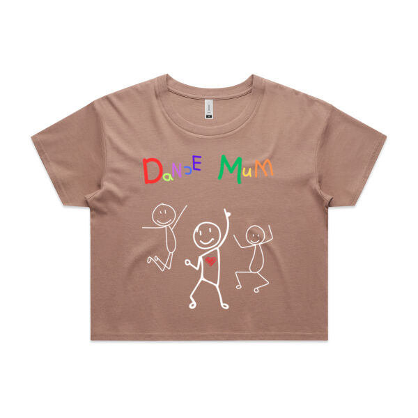 DANCE MUM COLOUR KIDS - Womens Crop T-Shirt Thumbnail