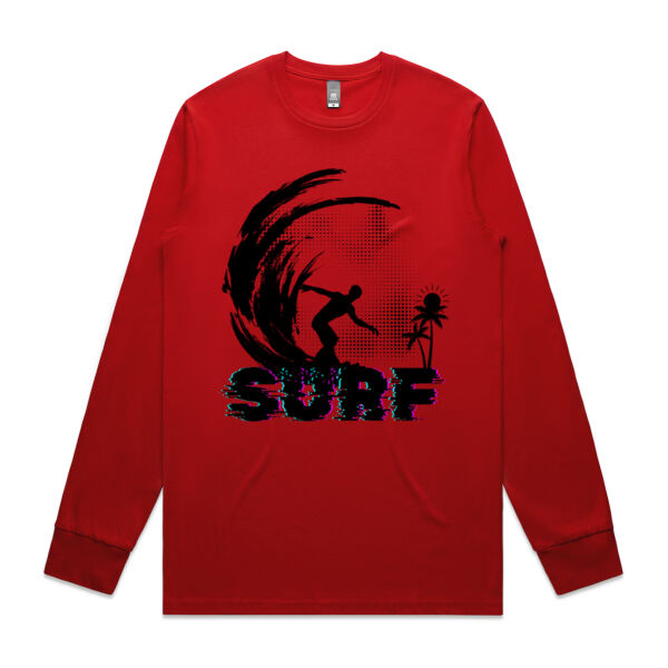 Beach Bum Surfs Up Guys - Mens Staple Longsleeve T-Shirt Thumbnail