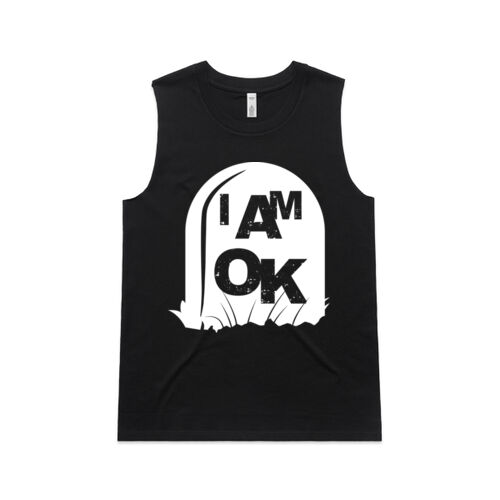 I AM OK Biding Time - Womens Upside Tank Thumbnail
