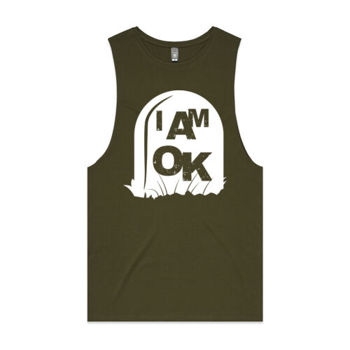 I AM OK Biding Time - Mens Barnard Tank Thumbnail