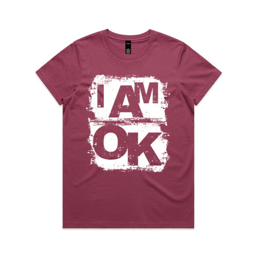 I AM OK - Womens Maple T-Shirt Thumbnail