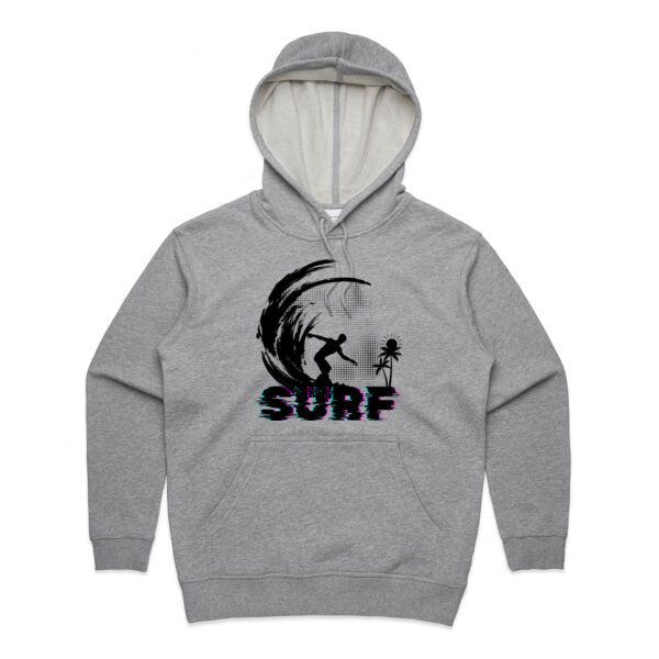 Beach Bum Surfs Up Guys - Womens Premium Hoodie Thumbnail