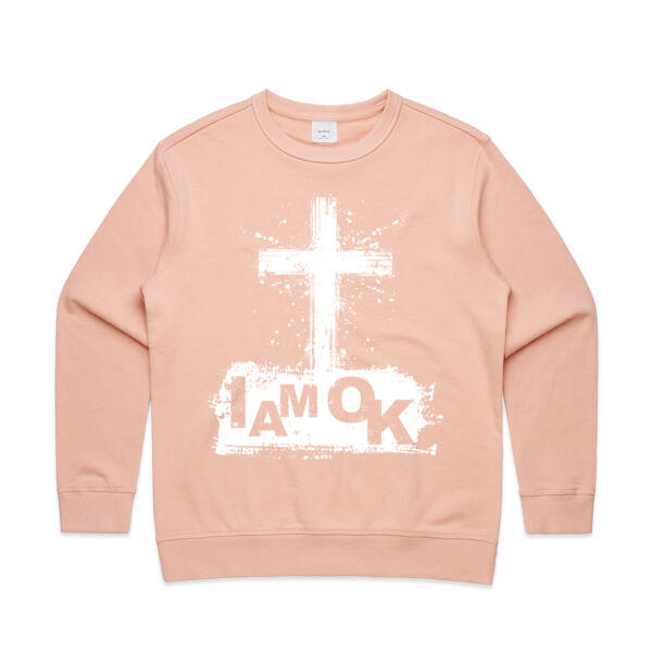 I AM OK Faith - Womens Premium Sweatshirt Thumbnail