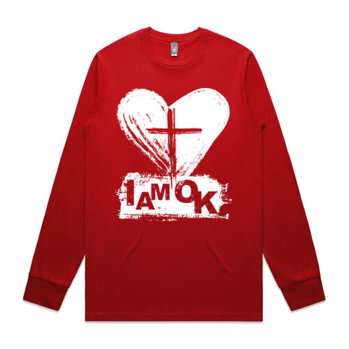 I AM OK Faith - Mens Longsleeve T-Shirt Thumbnail