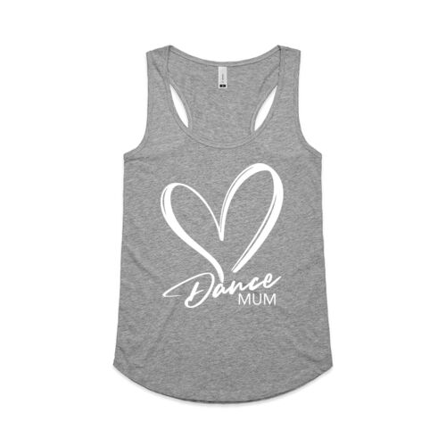 DANCE MUM HEART - Womens Racerback Singlet Thumbnail