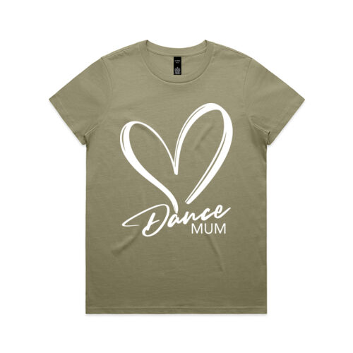 DANCE MUM HEART - Womens Maple T-Shirt Thumbnail
