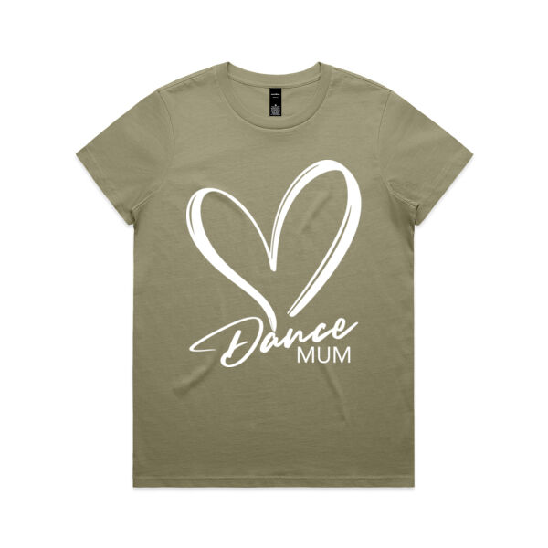 DANCE MUM HEART - Womens Maple T-Shirt Thumbnail