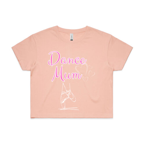 DANCE MUM BALLET - Womens Crop T-Shirt Thumbnail