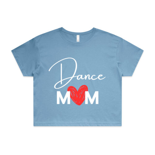 DANCE MUM HEART - Womens Crop T-Shirt Thumbnail