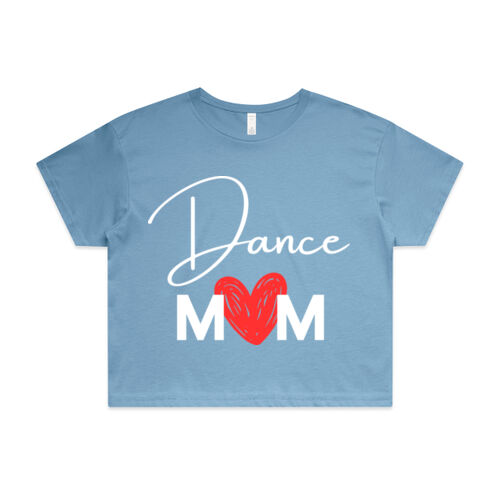 DANCE MUM HEART - Womens Crop T-Shirt Thumbnail