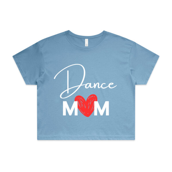 DANCE MUM HEART - Womens Crop T-Shirt Thumbnail