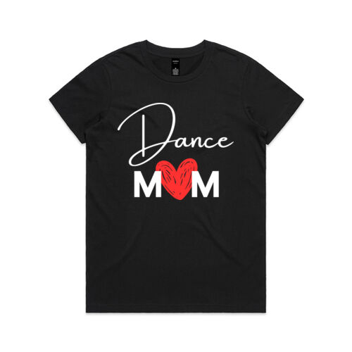 DANCE MUM HEART - Womens Maple T-Shirt Thumbnail