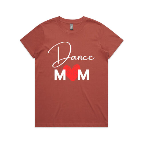 DANCE MUM HEART - Womens Maple T-Shirt Thumbnail