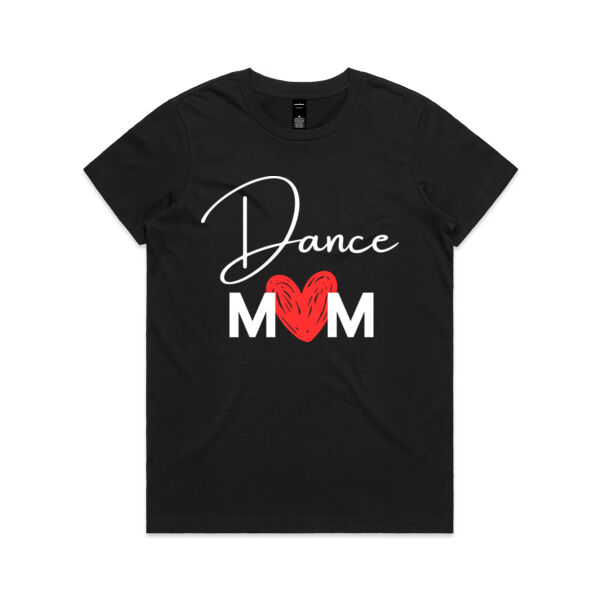 DANCE MUM HEART - Womens Maple T-Shirt Thumbnail