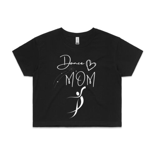 DANCE MUM HEART - Womens Crop T-Shirt Thumbnail