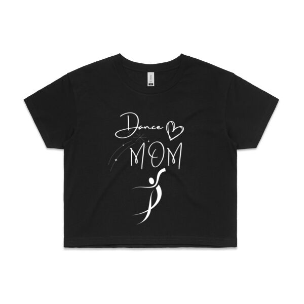 DANCE MUM HEART - Womens Crop T-Shirt Thumbnail