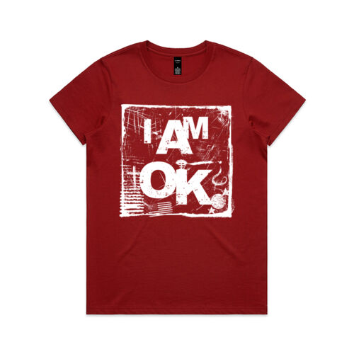 I AM OK RU SURE - Womens Maple T-Shirt Thumbnail