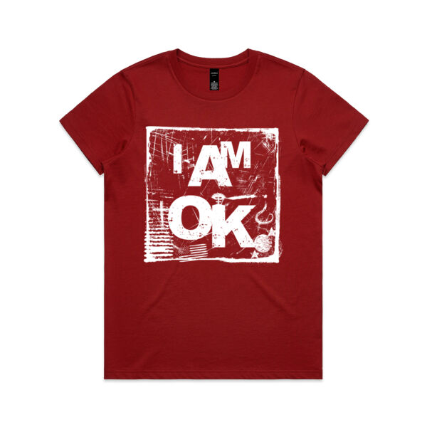 I AM OK RU SURE - Womens Maple T-Shirt Thumbnail