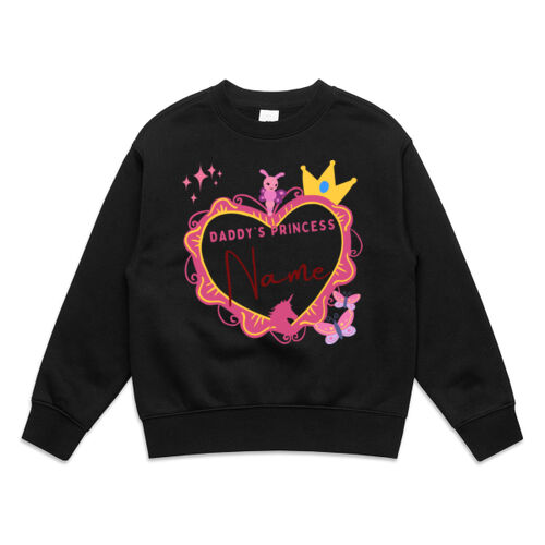 DADDY'S PRINCESS - Personalised Name - Kids Relax Sweatshirt Thumbnail