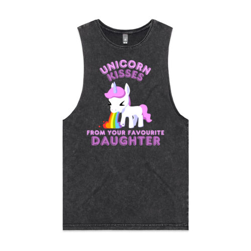 UNICORN KISSES - Mens Stone Wash Barnard Tank Thumbnail