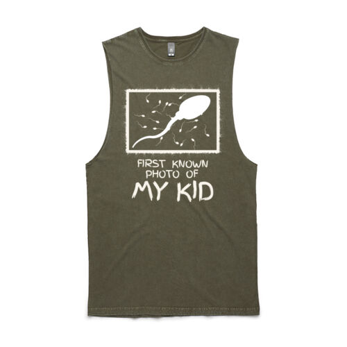 FIRST KNOWN PHOTO OF MY KID - Mens Stone Wash Barnard Tank Thumbnail