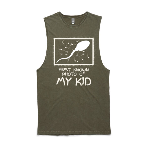 FIRST KNOWN PHOTO OF MY KID - Mens Stone Wash Barnard Tank Thumbnail