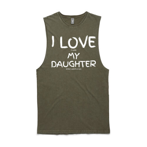 I LOVE MY DAUGHTER - Mens Stone Wash Barnard Tank Thumbnail
