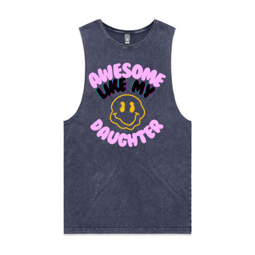 AWESOME LIKE MY DAUGHTER - Mens Stone Wash Barnard Tank Thumbnail