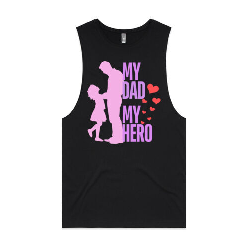 MY DAD MY HERO HEARTS - Mens Barnard Tank Thumbnail